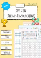 Vorschau - Arbeitsblätter - Teilen im Zahlenraum 100 - Spiel - Deckblatt