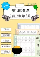 Vorschau - Spiele - Dividieren im Zahlenraum 100 - Spiel - Deckblatt