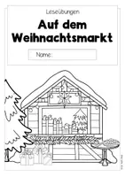 Vorschau - Arbeitsblätter - Auf dem Weihnachtsmarkt - Lese- & Malaufträge - Seite 1