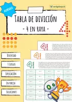 Vista previa - Hojas de trabajo - Dividir hasta el 100 - juego de matemáticas - Portada