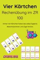 Vorschau - Fördermaterial/Inklusion - Vier Kärtchen Rechenübung im ZR 100Waschmaschine und Züge - Deckblatt