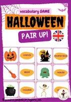 Vorschau - Spiele - Pair UP! Halloween Vocabulary Game_ English - Deckblatt