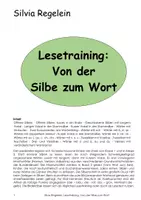 Vorschau - Arbeitsblätter - Lesetraining: Von der Silbe zum Wort - Deckblatt