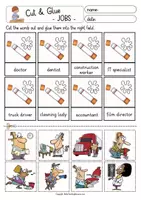 Vorschau - Arbeitsblätter - Jobs Cut & Glue (Lesen + Kleben) Englisch - Seite 2