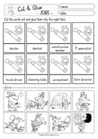 Vorschau - Arbeitsblätter - Jobs Cut & Glue (Lesen + Kleben) Englisch - Seite 3
