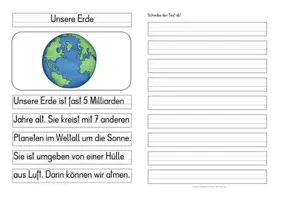 Vorschau - Arbeitsblätter - Die Erde - Materialpaket - Seite 1