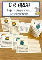 Vorschau - Arbeitsblätter - Erde - Differenzierte Tafel-, Abschreib- und Ansagetexte - Deckblatt