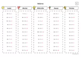 Vista previa - Hojas de trabajo - División (1-100) - Deberes - página 2