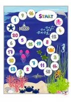 Vorschau - Spiele - Spielplan 1-20 "Meer" für 20 beliebige Aufgaben - Deckblatt