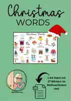 Vorschau - Merkblätter - Christmas Words - Englisch Unterstufe - Deckblatt