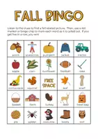 Vorschau - Spiele - BINGO Französisch Englisch Halloween und Herbst LOTO - Seite 1