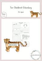 Vorschau - Arbeitsblätter - Tier-Steckbrief-Erkundung- Der Jaguar - Deckblatt