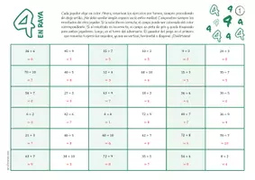 Vista previa - Hojas de trabajo - Dividir hasta el 100 - juego de matemáticas - página 2
