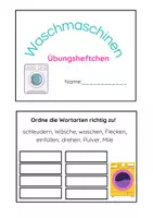 Vorschau - Arbeitsblätter - Waschmaschinen und Züge Übungsheftchen D+M - Seite 1