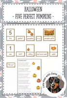 Vorschau - Präsentationen/Tafelbilder - 5 perfect pumpkins Tafelmaterial - Deckblatt