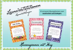 Vorschau - Arbeitsblätter - Lernworttraining, Lernwortstationen, Lernwortübungen Paket - Deckblatt