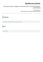 Vorschau - Arbeitsblätter - Technisches Zeichnen: Aufgabe: Isometrische Ansicht in Dreitafel-Projektion und Bemaßung (inkl. Lösung) - Seite 2
