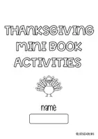Vista previa - Hojas de trabajo - THANKSGIVING MINI BOOK - Standard level - página 1