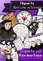 Vorschau - selbst erstellte Cliparts/Grafiken - Clipart Martin Luther - Reformation - Lutherrose - 95 Thesen - Deckblatt