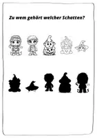 Vorschau - Spiele - Schatten zuordnen an Halloween – Visuelle Wahrnehmung schulen mit Spaß - Seite 1
