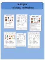 Vorschau - Arbeitsblätter - Lesespur: Nikolaus + Weihnachten, 1. bis 2. Klasse - Deckblatt