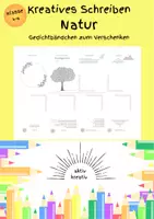 Vorschau - Arbeitsblätter - Stationenlernen - Gedichte - kreatives Schreiben - NATUR - Deckblatt