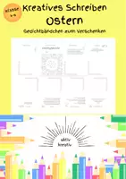 Vorschau - Arbeitsblätter - Stationenlernen - Gedichte - kreatives Schreiben - OSTERN - Deckblatt