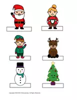 Προεπισκόπηση - Διαδραστικό υλικό - Finger Puppets Christmas Edition - Οικογένεια Δαχτυλόκουκλες για τα Χριστούγεννα - Σελίδα 1