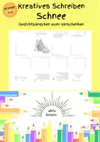 Vorschau - Stationenlernen - Stationenlernen - Gedichte - kreatives Schreiben - SCHNEE - Deckblatt