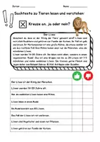 Vorschau - Arbeitsblätter - Materialpaket Tierische Sachtexte lesen und verstehen - Deckblatt