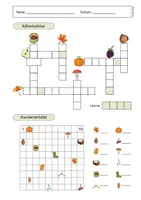 Vorschau - Arbeitsblätter - Herbstliche Übung Deutsch und Mathe (Kl. 2) - Seite 1