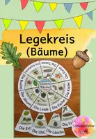 Vorschau - Mal- und Bastelvorlagen - Legekreis Baum, Wald (mit weiteren Segmenten) - Deckblatt
