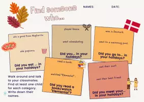 Vorschau - Arbeitsblätter - After the holidays & Find someone who - Autumn/Fall edition - Seite 2