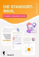 Vorschau - Arbeitsblätter - Die Standortwahl - Komplett vorbereitete Stunde - Deckblatt