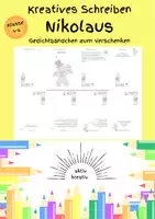 Vorschau - Arbeitsblätter - Stationenlernen - Gedichte - kreatives Schreiben - NIKOLAUS - Deckblatt