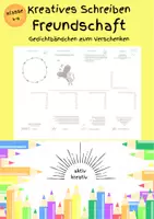 Vorschau - Arbeitsblätter - Stationenlernen - Gedichte - kreatives Schreiben - FREUNDSCHAFT - Deckblatt