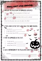 Vorschau - Arbeitsblätter - Halloween - Reading Comprehension & Creative Writing - Seite 3