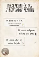 Vorschau - Poster - Regeln/ Merkkarten für das selbstständige Arbeiten - Deckblatt