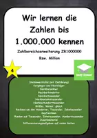 Vorschau - Unterrichtsreihen - Wir lernen die Zahlen bis 1000000 kennen(Einf,Wdhl,Übung) - Deckblatt