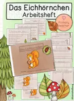 Vorschau - Arbeitsblätter - Das Eichhörnchen - Arbeitsheft - Tiere des Waldes - Deckblatt