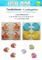 Vorschau - Stationenlernen - Tandemlesen - 5. Lesekugelfisch - passt zu "Lola - Einsterns Schwester" - Deckblatt