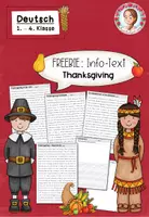 Vorschau - Arbeitsblätter - FREEBIE: Infotext zu Thanksgiving (1.-4. Klasse) - Deckblatt