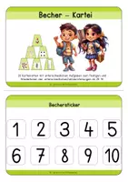 Vorschau - Stationenlernen - Zahldarstellungen 1. Klasse - Spielerisch üben - Becherspiel - Seite 2