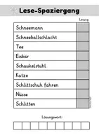 Vorschau - Arbeitsblätter - Deutsch - Lesespaziergang Winter - Seite 1