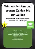 Vorschau - Unterrichtsreihen - Wir vergleichen und ordnen Zahlen bis zur Million(Einf,Üb,Wdhl) - Deckblatt
