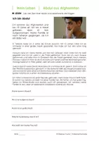 Vorschau - Arbeitsblätter - LESEN + SCHREIBEN: Abdul aus Afghanistan (ab A1) - Seite 2