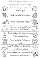 Vorschau - Arbeitsblätter - Herbst - Nomen, Verben, Adjektive- Arbeitsblätter zu den Wortarten - Seite 2
