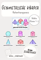 Vorschau - Stundenentwürfe - Geometrische Körper - Materialpaket zu meiner UB Reihe - Seite 1