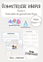 Vorschau - Arbeitsblätter - Geometrische Körper: Knetmodelle - Stunde 4 - Deckblatt