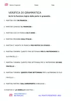 anteprima - Esercizi - Tutti i materiali per l’ANALISI LOGICA - Pagina 1